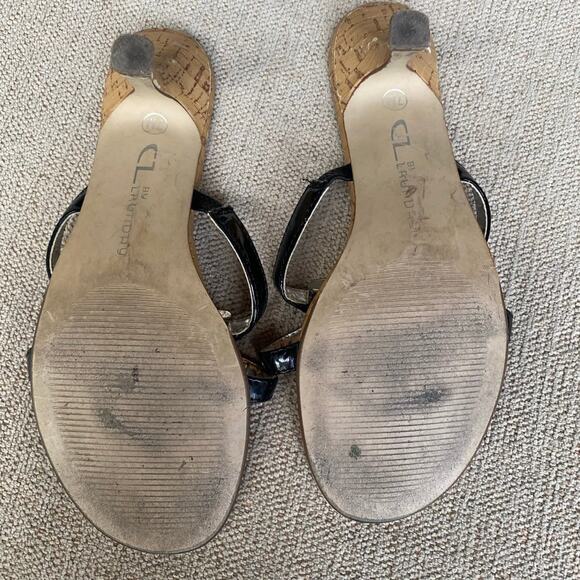 CL by Laundry Size 7 Coquette Timeless Office Femme Black Sandals Kitten heel - Picture 5 of 5